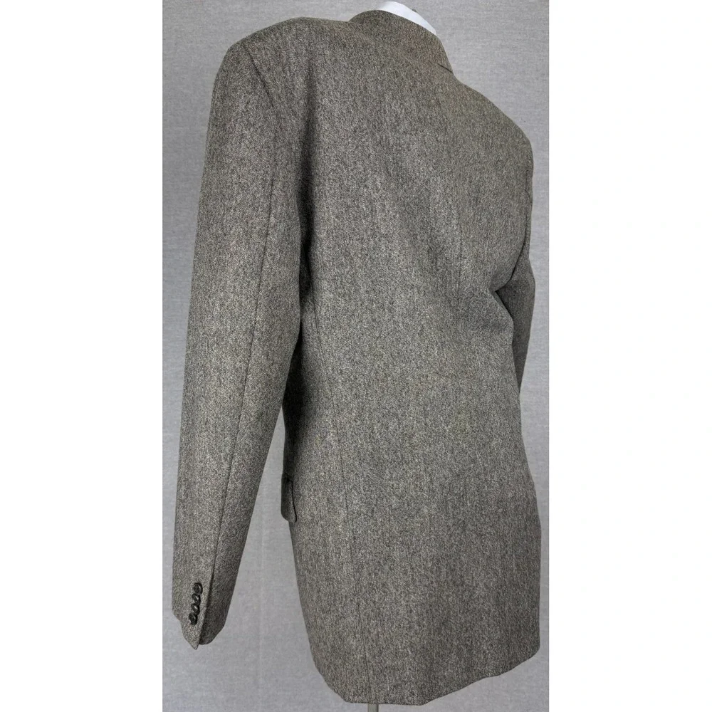 Joseph Abboud Saks Fifth Avenue Mens 2pc Suit Grey Wool 40R‎ 33x32 Tweed Blazer